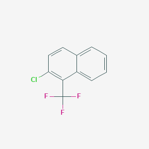 molecular formula C11H6ClF3 B11879730 2-Chloro-1-(trifluoromethyl)naphthalene 