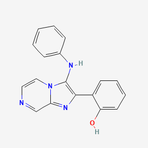 molecular formula C18H14N4O B1187975 2-(3-Anilinoimidazo[1,2-a]pyrazin-2-yl)phenol 