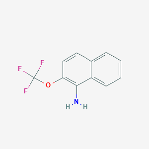 molecular formula C11H8F3NO B11879774 1-Amino-2-(trifluoromethoxy)naphthalene 