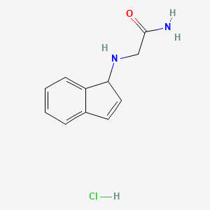 molecular formula C11H13ClN2O B11879784 2-((1H-Inden-1-yl)amino)acetamide hydrochloride 