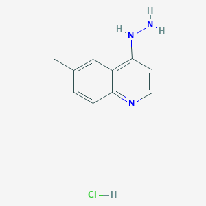 molecular formula C11H14ClN3 B11879835 6,8-Dimethyl-4-hydrazinoquinoline hydrochloride CAS No. 1171906-42-5