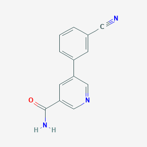 molecular formula C13H9N3O B11879838 5-(3-Cyanophenyl)nicotinamide CAS No. 1346691-56-2