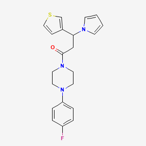 1-[4-(4-fluorophenyl)piperazin-1-yl]-3-(1H-pyrrol-1-yl)-3-(thiophen-3-yl)propan-1-one