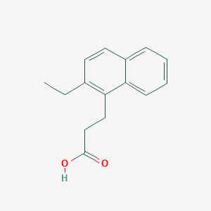 molecular formula C15H16O2 B11879863 3-(2-Ethylnaphthalen-1-yl)propanoic acid 