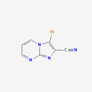 molecular formula C7H3BrN4 B11879951 3-Bromoimidazo[1,2-a]pyrimidine-2-carbonitrile 