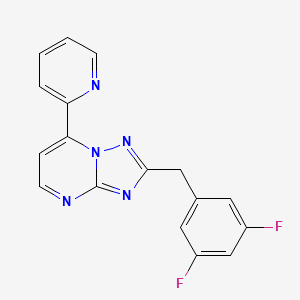 molecular formula C17H11F2N5 B1187996 2-(3,5-Difluorobenzyl)-7-(pyridin-2-yl)[1,2,4]triazolo[1,5-a]pyrimidine 