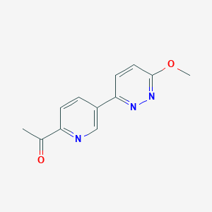 molecular formula C12H11N3O2 B11879982 1-(5-(6-Methoxypyridazin-3-yl)pyridin-2-yl)ethanone CAS No. 1333222-24-4