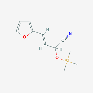 (E)-4-(Furan-2-yl)-2-((trimethylsilyl)oxy)but-3-enenitrile