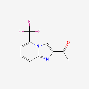 molecular formula C10H7F3N2O B11880002 1-(5-(Trifluoromethyl)imidazo[1,2-a]pyridin-2-yl)ethanone 