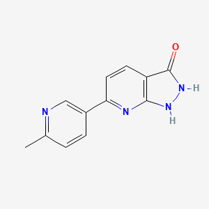 molecular formula C12H10N4O B11880009 6-(6-Methylpyridin-3-yl)-1,2-dihydro-3H-pyrazolo[3,4-b]pyridin-3-one CAS No. 63218-97-3