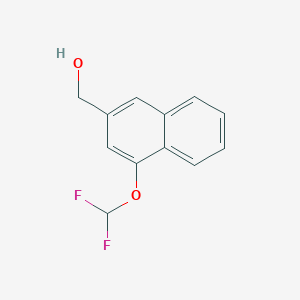 molecular formula C12H10F2O2 B11880025 1-(Difluoromethoxy)naphthalene-3-methanol 