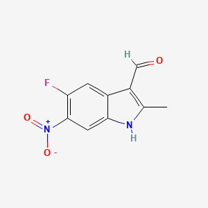 5-Fluoro-2-methyl-6-nitro-1H-indole-3-carbaldehyde