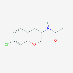 molecular formula C11H12ClNO2 B11880076 Acetamide, N-(7-chloro-3,4-dihydro-2H-1-benzopyran-3-yl)- CAS No. 54444-94-9