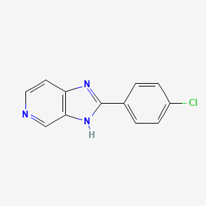 molecular formula C12H8ClN3 B11880095 2-(4-Chlorophenyl)-1H-imidazo(4,5-c)pyridine CAS No. 75007-94-2