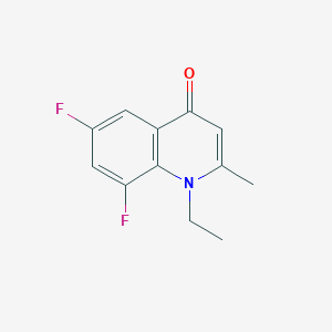 molecular formula C12H11F2NO B11880103 1-Ethyl-6,8-difluoro-2-methylquinolin-4(1H)-one 