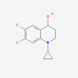 molecular formula C12H13F2NO B11880109 1-Cyclopropyl-6,7-difluoro-1,2,3,4-tetrahydroquinolin-4-OL 