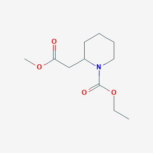 Ethyl 2-(2-methoxy-2-oxoethyl)piperidine-1-carboxylate