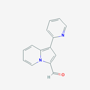 molecular formula C14H10N2O B11880181 1-(Pyridin-2-yl)indolizine-3-carbaldehyde CAS No. 66446-45-5