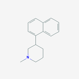 molecular formula C16H19N B11880267 1-Methyl-3-(naphthalen-1-yl)piperidine 