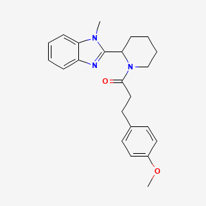 3-(4-methoxyphenyl)-1-[2-(1-methyl-1H-benzimidazol-2-yl)piperidin-1-yl]propan-1-one