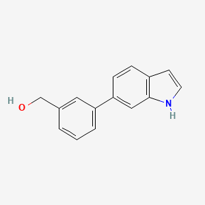 molecular formula C15H13NO B11880300 (3-(1H-Indol-6-yl)phenyl)methanol 