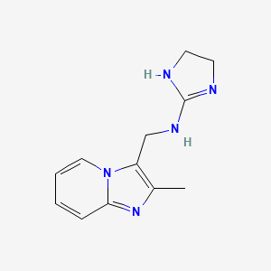 molecular formula C12H15N5 B11880320 N-((2-Methylimidazo[1,2-a]pyridin-3-yl)methyl)-4,5-dihydro-1H-imidazol-2-amine 