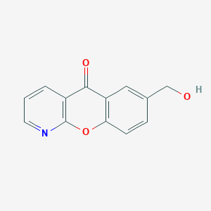 molecular formula C13H9NO3 B11880336 7-(Hydroxymethyl)-5H-[1]benzopyrano[2,3-b]pyridin-5-one CAS No. 61059-74-3