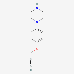 molecular formula C13H16N2O B1188035 1-[4-(Prop-2-yn-1-yloxy)phenyl]piperazine 