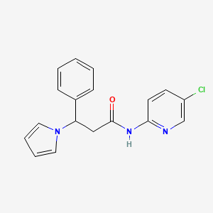 molecular formula C18H16ClN3O B1188036 N-(5-chloropyridin-2-yl)-3-phenyl-3-(1H-pyrrol-1-yl)propanamide 