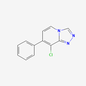 molecular formula C12H8ClN3 B11880386 8-Chloro-7-phenyl-[1,2,4]triazolo[4,3-a]pyridine 