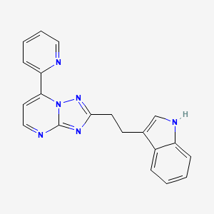 molecular formula C20H16N6 B1188041 2-[2-(1H-indol-3-yl)ethyl]-7-(pyridin-2-yl)[1,2,4]triazolo[1,5-a]pyrimidine 