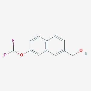 molecular formula C12H10F2O2 B11880433 2-(Difluoromethoxy)naphthalene-7-methanol 