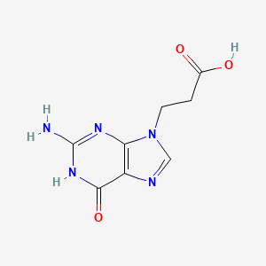 molecular formula C8H9N5O3 B11880460 3-(2-Amino-6-oxo-1H-purin-9(6H)-yl)propanoic acid CAS No. 84628-21-7