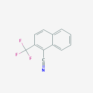 molecular formula C12H6F3N B11880494 1-Cyano-2-(trifluoromethyl)naphthalene 