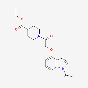 ethyl 1-({[1-(propan-2-yl)-1H-indol-4-yl]oxy}acetyl)piperidine-4-carboxylate