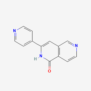 molecular formula C13H9N3O B11880564 3-(Pyridin-4-yl)-2,6-naphthyridin-1(2H)-one 