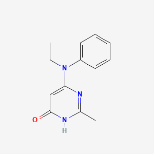 6-(Ethyl(phenyl)amino)-2-methylpyrimidin-4(3H)-one