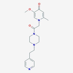molecular formula C20H26N4O3 B1188058 5-methoxy-2-methyl-1-(2-oxo-2-(4-(2-(pyridin-4-yl)ethyl)piperazin-1-yl)ethyl)pyridin-4(1H)-one 