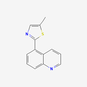 molecular formula C13H10N2S B11880587 5-Methyl-2-(quinolin-5-yl)thiazole 