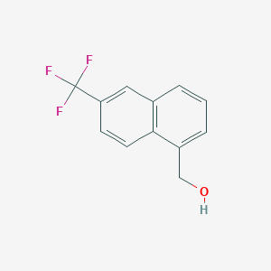 molecular formula C12H9F3O B11880612 2-(Trifluoromethyl)naphthalene-5-methanol 