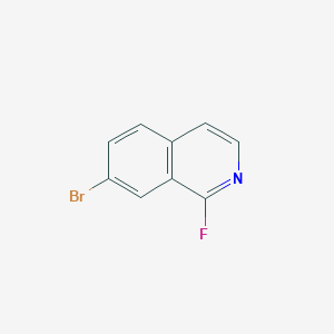 molecular formula C9H5BrFN B11880617 7-Bromo-1-fluoroisoquinoline 