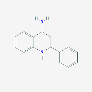 molecular formula C15H16N2 B11880636 2-Phenyl-1,2,3,4-tetrahydroquinolin-4-amine 