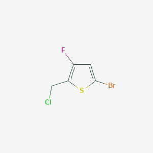 molecular formula C5H3BrClFS B11880643 5-Bromo-2-(chloromethyl)-3-fluorothiophene 