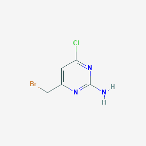 molecular formula C5H5BrClN3 B11880654 4-(Bromomethyl)-6-chloropyrimidin-2-amine 