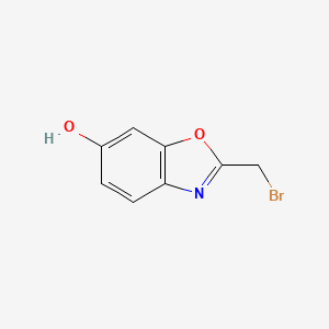 molecular formula C8H6BrNO2 B11880665 2-(Bromomethyl)-6-hydroxybenzo[d]oxazole 