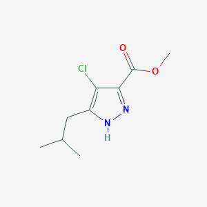 molecular formula C9H13ClN2O2 B1188067 methyl 4-chloro-3-(2-methylpropyl)-1H-pyrazole-5-carboxylate 