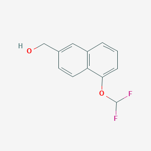 molecular formula C12H10F2O2 B11880750 1-(Difluoromethoxy)naphthalene-6-methanol 