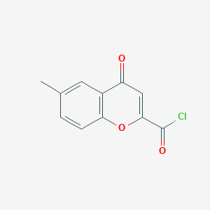 molecular formula C11H7ClO3 B11880757 6-Methylchromone-2-carbonyl chloride CAS No. 65843-90-5