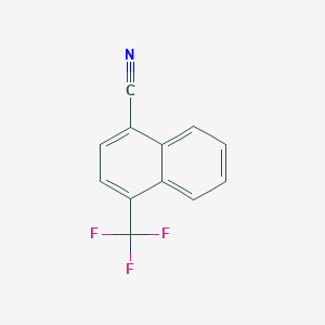 molecular formula C12H6F3N B11880790 1-Cyano-4-(trifluoromethyl)naphthalene 