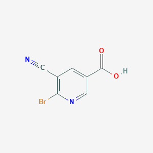 molecular formula C7H3BrN2O2 B11880832 6-Bromo-5-cyanonicotinic acid CAS No. 70416-51-2